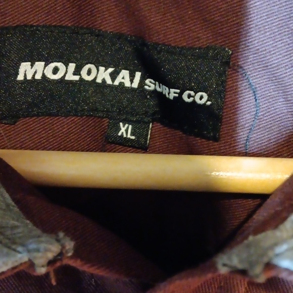 Molokai Surf Co. XL Brown button up shirt - Picture 4 of 7